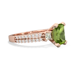 Thumbnail for Peridot Engagement 14K Rose Gold ring R26438EM - hand 1 view