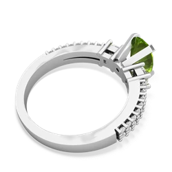 Thumbnail for Peridot Engagement 14K White Gold ring R26438VL - front view