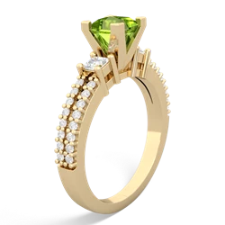 Peridot Classic 5Mm Square Engagement 14K Yellow Gold ring R26435SQ