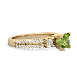 Peridot Classic 5Mm Square Engagement 14K Yellow Gold ring R26435SQ