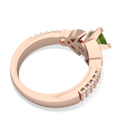 Peridot Celtic Knot 5Mm Square Engagement 14K Rose Gold ring R26445SQ