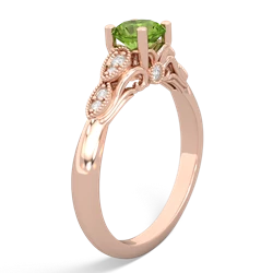 Thumbnail for Peridot Antique Elegance 14K Rose Gold ring R3100 - hand 1 view
