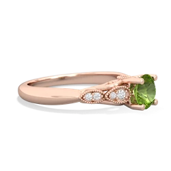 Thumbnail for Peridot Antique Elegance 14K Rose Gold ring R3100 - side view