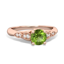 Thumbnail for Peridot Antique Elegance 14K Rose Gold ring R3100 - front view