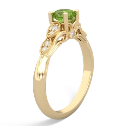 Thumbnail for Peridot Antique Elegance 14K Yellow Gold ring R3100 - side view