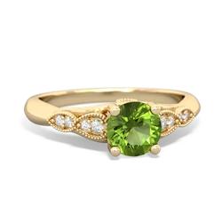 Thumbnail for Peridot Antique Elegance 14K Yellow Gold ring R3100 - top view