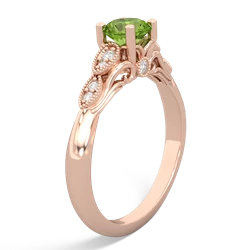 Peridot Antique Elegance 14K Rose Gold ring R3100