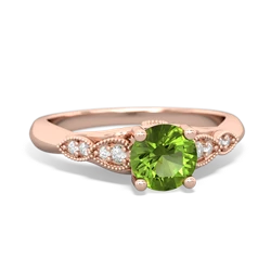 Peridot Antique Elegance 14K Rose Gold ring R3100