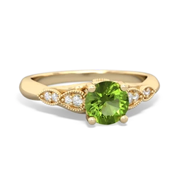 Peridot Antique Elegance 14K Yellow Gold ring R3100