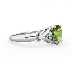 Peridot Precious Pear 14K White Gold ring R0826