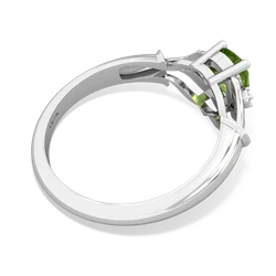 Peridot Precious Pear 14K White Gold ring R0826