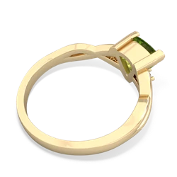 Peridot Trillion Twist 14K Yellow Gold ring R2104