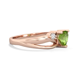 Peridot Split Band Swirl 14K Rose Gold ring R2130