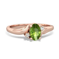 Peridot Elegant Swirl 14K Rose Gold ring R2173