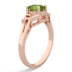 Peridot Swirls 14K Rose Gold ring R2347