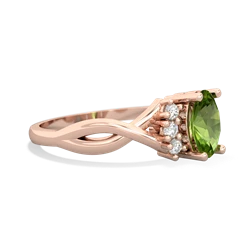 Peridot Victorian Twist 14K Rose Gold ring R2497