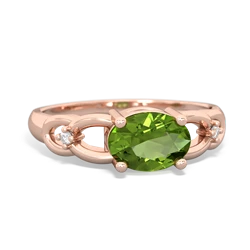 Peridot Links 14K Rose Gold ring R4032