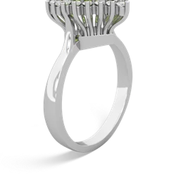 Thumbnail for Peridot Halo Heart 14K White Gold ring R0391 - side view