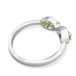 Peridot Infinity 14K White Gold ring R5050