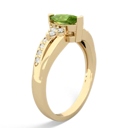Thumbnail for Peridot Antique Style 14K Yellow Gold ring R2343 - side view