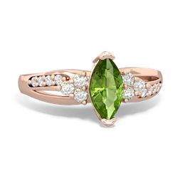 Peridot Royal Marquise 14K Rose Gold ring R2343