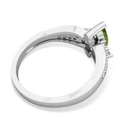 Peridot Royal Marquise 14K White Gold ring R2343