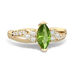 Peridot Royal Marquise 14K Yellow Gold ring R2343