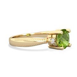 Peridot Cushion Rope 14K Yellow Gold ring R2484