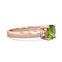 Peridot Simply Elegant Cushion 14K Rose Gold ring R2489