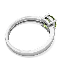 Peridot Simply Elegant Cushion 14K White Gold ring R2489