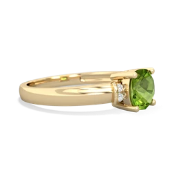 Peridot Simply Elegant Cushion 14K Yellow Gold ring R2489