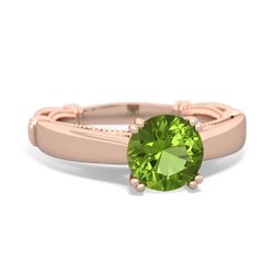 Thumbnail for Peridot Renaissance 14K Rose Gold ring R27806RD - front view