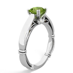 Peridot Renaissance 14K White Gold ring R27806RD