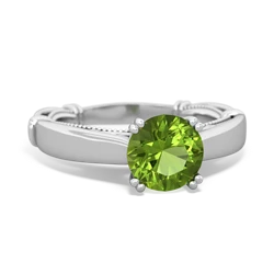 Peridot Renaissance 14K White Gold ring R27806RD