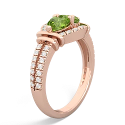 Peridot Art-Deco Keepsake 14K Rose Gold ring R5630