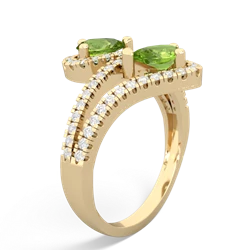 Peridot Diamond Dazzler 14K Yellow Gold ring R3000