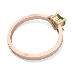 Peridot Delicate Heart 14K Rose Gold ring R0203