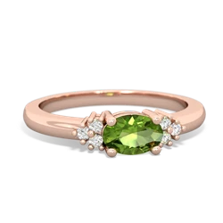 Peridot Simply Elegant East-West 14K Rose Gold ring R2480