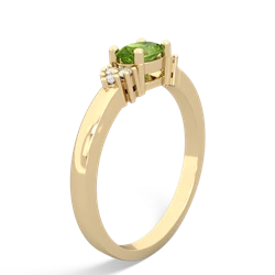 Peridot Simply Elegant East-West 14K Yellow Gold ring R2480