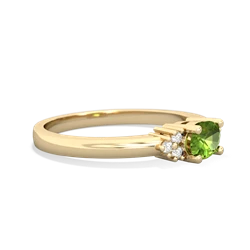 Peridot Simply Elegant East-West 14K Yellow Gold ring R2480