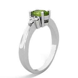Peridot Simply Elegant 14K White Gold ring R2113