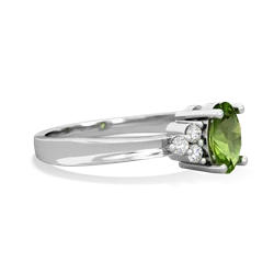 Peridot Simply Elegant 14K White Gold ring R2113
