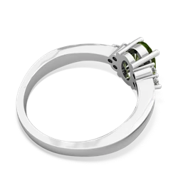 Peridot Simply Elegant 14K White Gold ring R2113