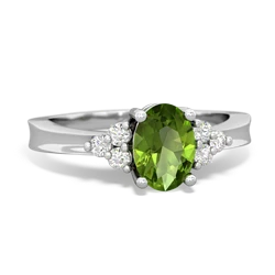 Peridot Simply Elegant 14K White Gold ring R2113