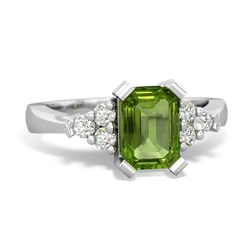 Peridot Timeless Classic 14K White Gold ring R2591