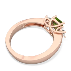 Peridot Three Stone Trellis 14K Rose Gold ring R4015