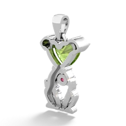 Peridot Puppy Love 14K White Gold pendant P5800