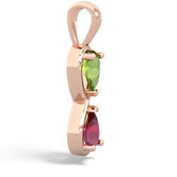 Peridot Infinity 14K Rose Gold pendant P5050