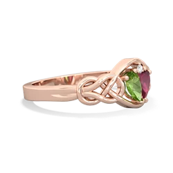 Peridot Celtic Love Knot 14K Rose Gold ring R5420