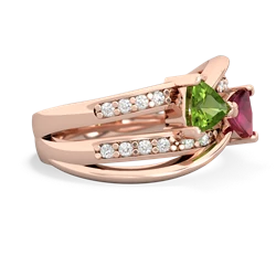 Peridot Bowtie 14K Rose Gold ring R2360